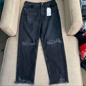NWT Zara Ripped Mom Jeans